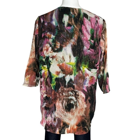 Vicki Wayne vintage 1990s sheer beaded top medium - Picture 2 of 6